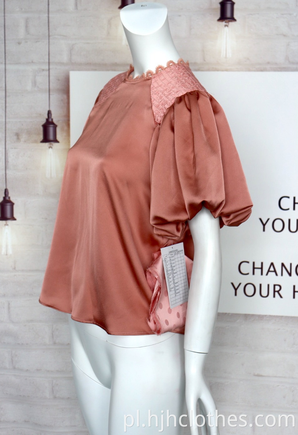 Sweet Blouse With Loose Puffy Sleeves For Ladies